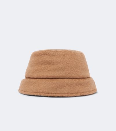 Max Mara Max Mara Reversible camel hair and silk bucket bag