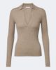 Max Mara Max Mara Ribbed-knit cashmere polo sweater - 1