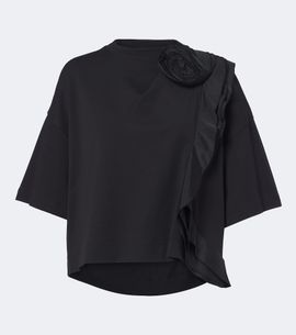 Max Mara Max Mara Ruffled cotton jersey T-shirt