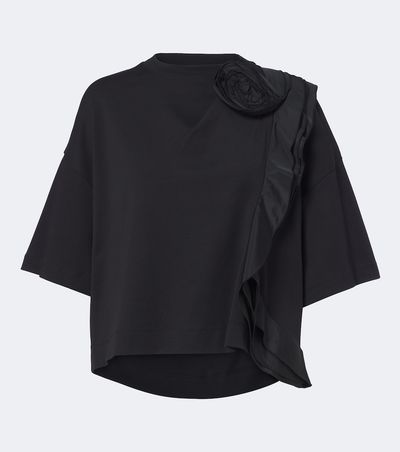Max Mara Max Mara Ruffled cotton jersey T-shirt
