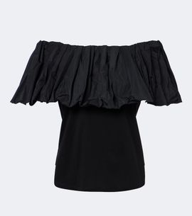 Max Mara Max Mara Ruffled off-shoulder cotton top