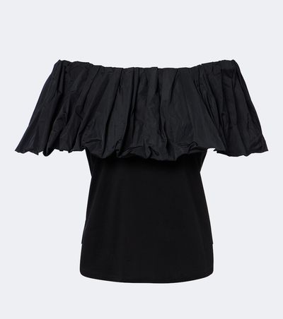 Max Mara Max Mara Ruffled off-shoulder cotton top