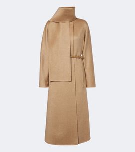 Max Mara Max Mara Scarf-detail camel hair and mohair coat