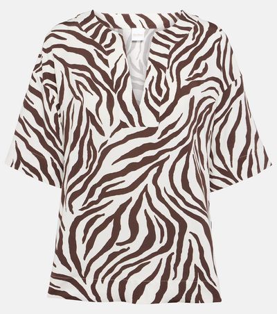 Max Mara Max Mara Siberia zebra-print jersey top