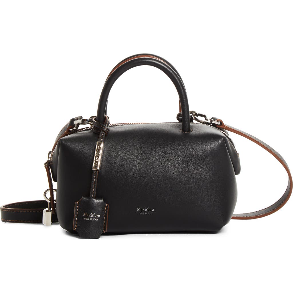 Max Mara Max Mara Small Boston Leather Top Handle Bag