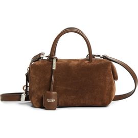 Max Mara Max Mara Small Boston Suede Top Handle Bag