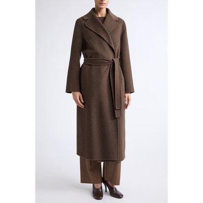 Max Mara Max Mara Smmpace Long Wool Blend Belted Coat
