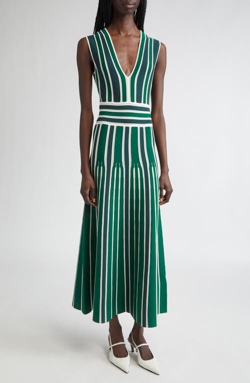 Max Mara Max Mara Tallone Stripe Sleeveless Maxi Sweater Dress
