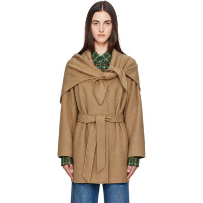 Max Mara Max Mara Tan Detto Double Cashmere Stole & Coat