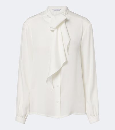 Max Mara Max Mara Tie-neck silk blouse