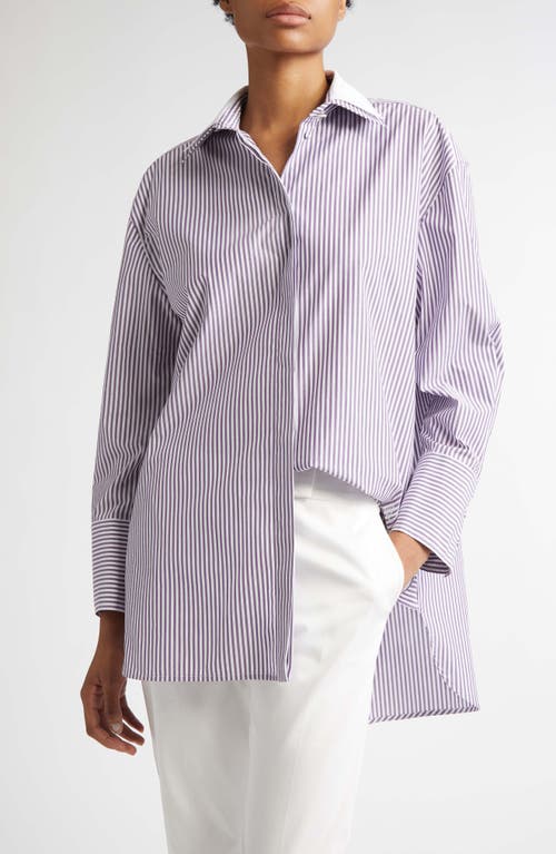 Max Mara Max Mara Tubinga Stripe Stretch Cotton Button-Up Shirt