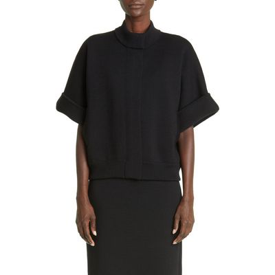 Max Mara Max Mara Valery Oversize Short Sleeve Virgin Wool Cardigan