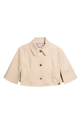 Max Mara Max Mara Water Repellent Crop Cotton Gabardine Cape