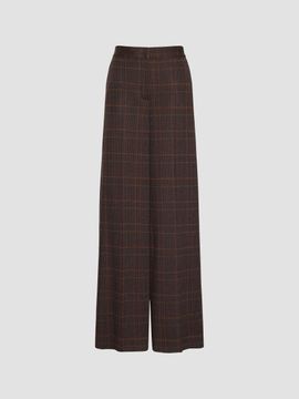 Max Mara Max Mara Women's Wide Glen Plaid Jersey Trousers