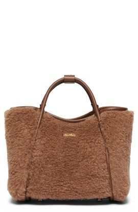 Max Mara Max Mara XS Marine Camel Hair & Silk Tote 