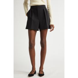 Max Mara Max Mara Zic Pleated Stretch Virgin Wool Shorts