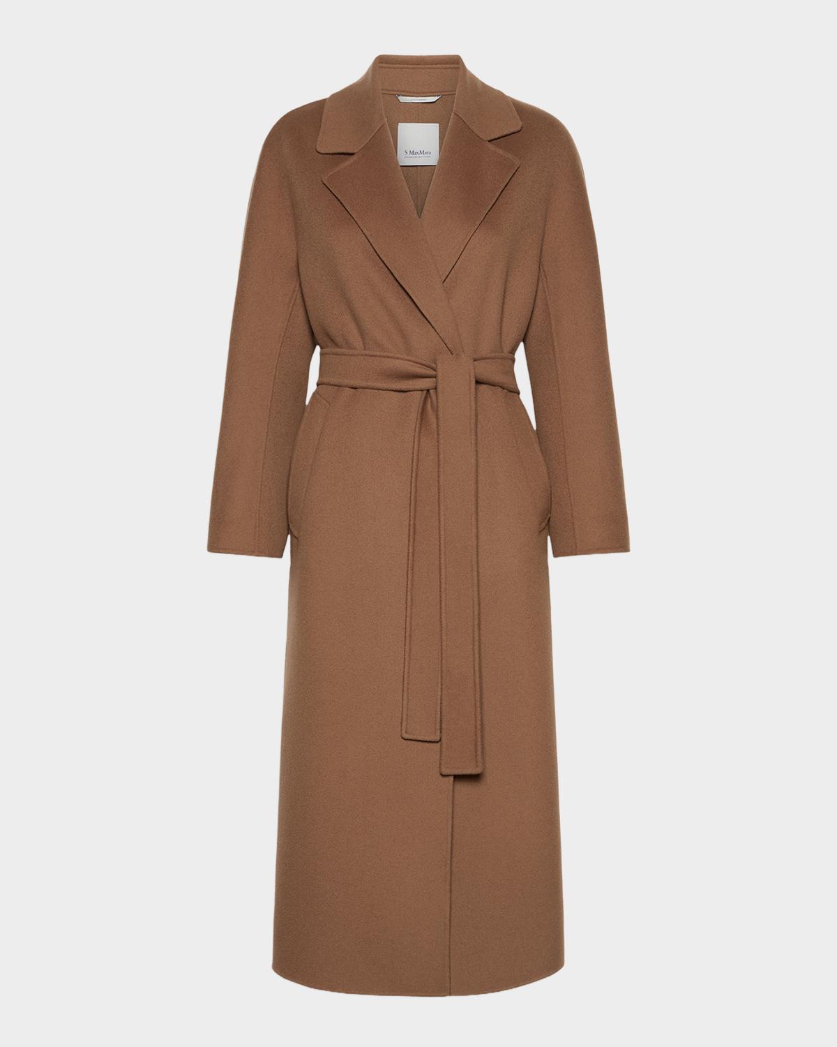 Max Mara Penelope Wrap-Front Wool Broadcloth Coat