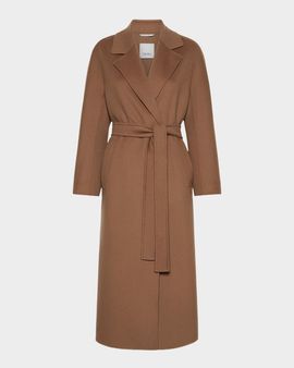 Max Mara Penelope Wrap-Front Wool Broadcloth Coat