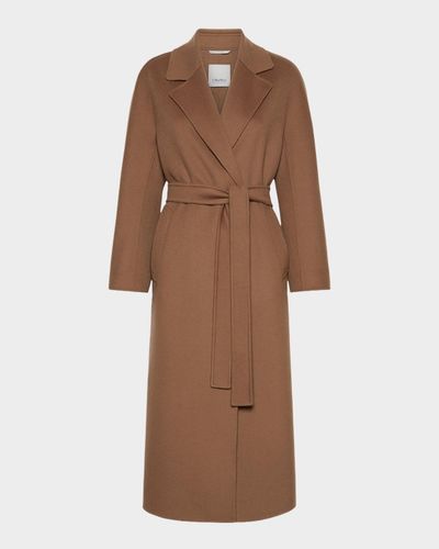 Max Mara Penelope Wrap-Front Wool Broadcloth Coat
