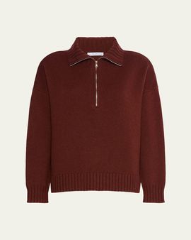 Max Mara Quarter-Zip Cashmere Sweater