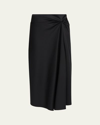 Max Mara Ruched-Detail Midi Skirt