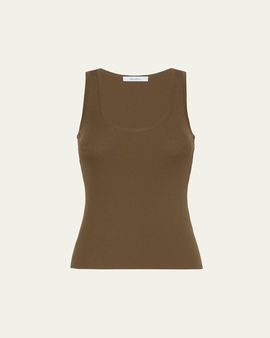 Max Mara Scoop-Neck Ribbed Tank Top
