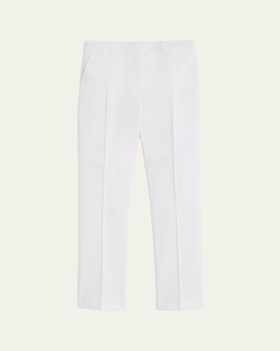 Max Mara Silk Slim-Leg Ankle Cigarette Pants