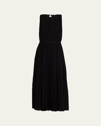 Max Mara Sleeveless Plisse Midi Dress