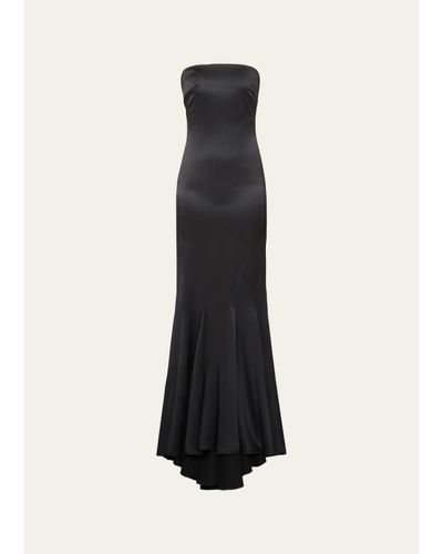 Max Mara Strapless Silk Mermaid Gown