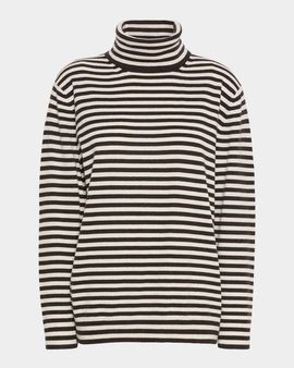 Max Mara Striped Wool-Cashmere Turtleneck Sweater