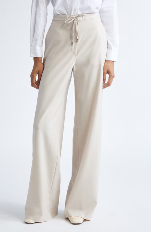 Max Mara Studio Max Mara Studio Denaro Wool Stretch Twill Wide Leg Pants
