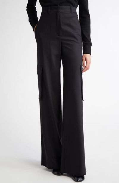 Max Mara Studio Max Mara Studio Ghiera Stretch Virgin Wool Cargo Pants