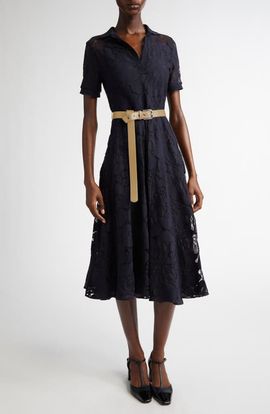 Max Mara Studio Max Mara Studio Lambro Lace Knit Shirtdress