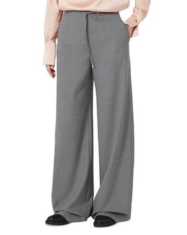 Max Mara Studio Max Mara Studio Mstdenaro Wool Blend Drawstring Trousers