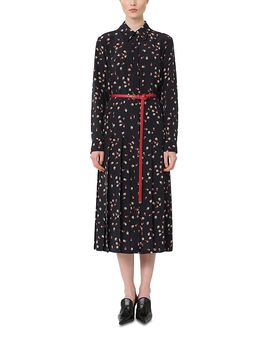 Max Mara Studio Max Mara Studio Mstelmo Navy Silk Dress