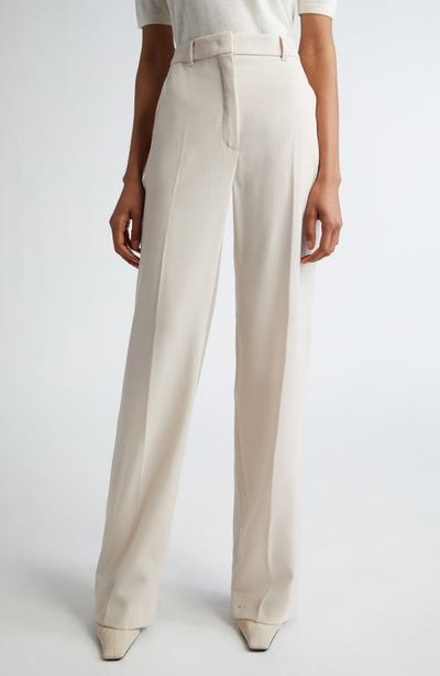 Max Mara Studio Max Mara Studio Quasar Virgin Wool Gabardine Wide Leg Pants