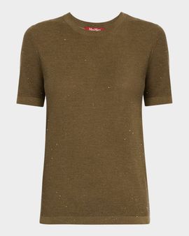 Max Mara Studio Sequin Silk-Wool Knit Sweater