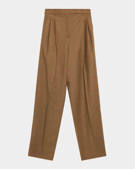 Max Mara Studio Straight-Leg Stretch Wool Pants