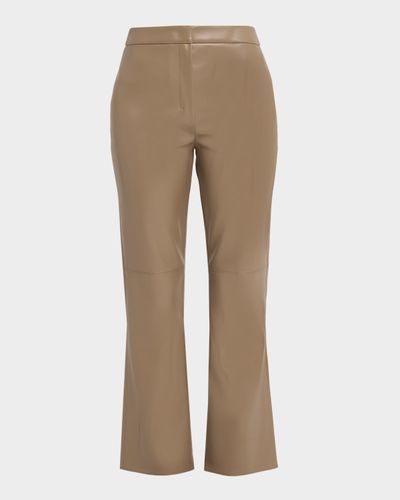 Max Mara Sublime Vegan Leather Kickflare-Leg Ankle Pants