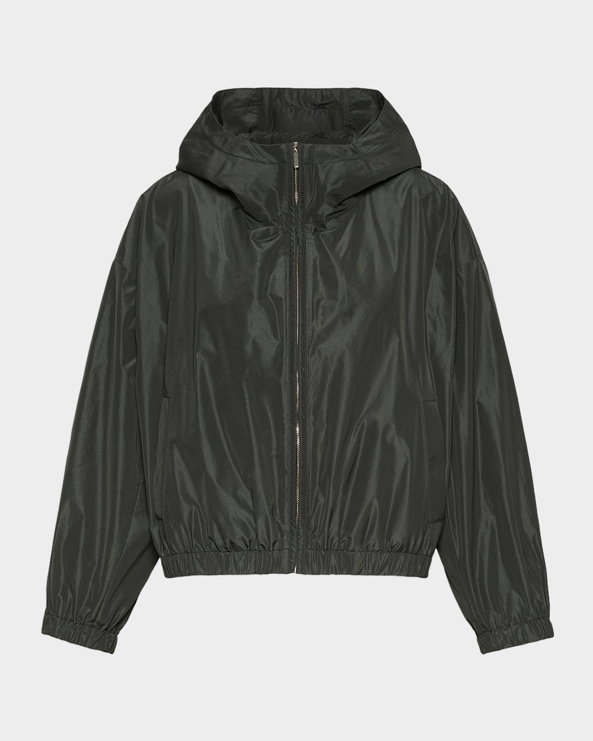 Max Mara Water-Repellent Taffeta Hooded Jacket