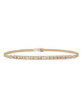 Max Mara Women's Bejewelled Satin Belt