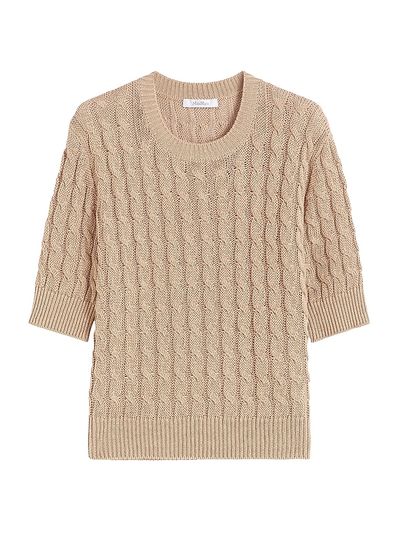 Max Mara Women's Cable Knit Linen Sweater