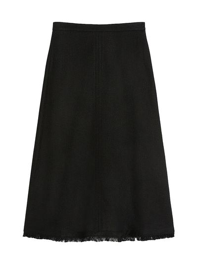 Max Mara Women's Cotton and Linen Basketweave Skirt
