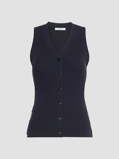 Max Mara Women's Cotton and Viscose Yarn Gilet