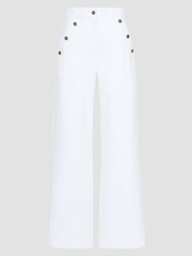 Max Mara Women's Cotton Bull Denim Wide Leg Jeans