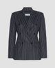 Max Mara Women's Double Breasted Pinstripe Jersey Blazer - 1
