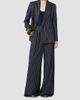 Max Mara Women's Double Breasted Pinstripe Jersey Blazer - 2