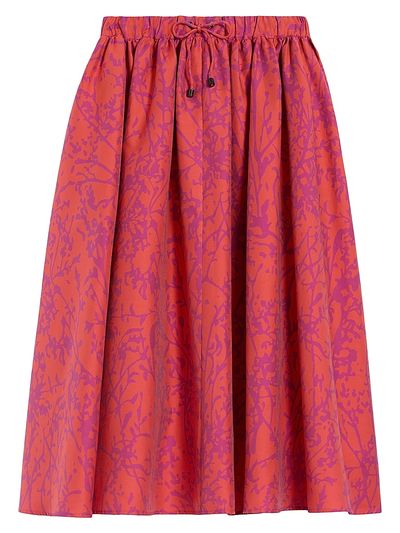 Max Mara Women's Jacquard Cotton and Silk Midi Skirt