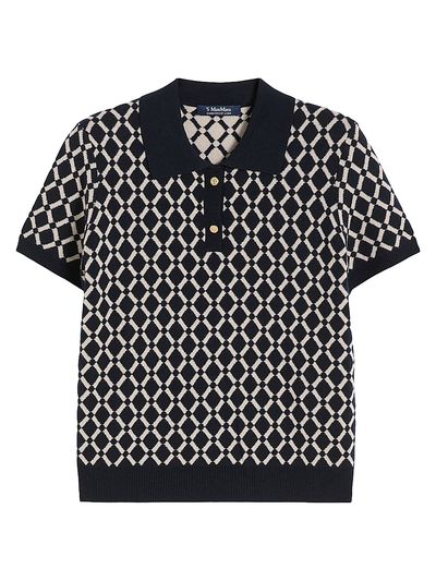 Max Mara Women's Jacquard Wool Polo Shirt