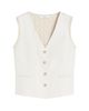Max Mara Women's Linen and Cable Knit Gilet - 1